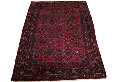 APPROX 6' 5" x 4' 11" HANDMADE WOOL RUG