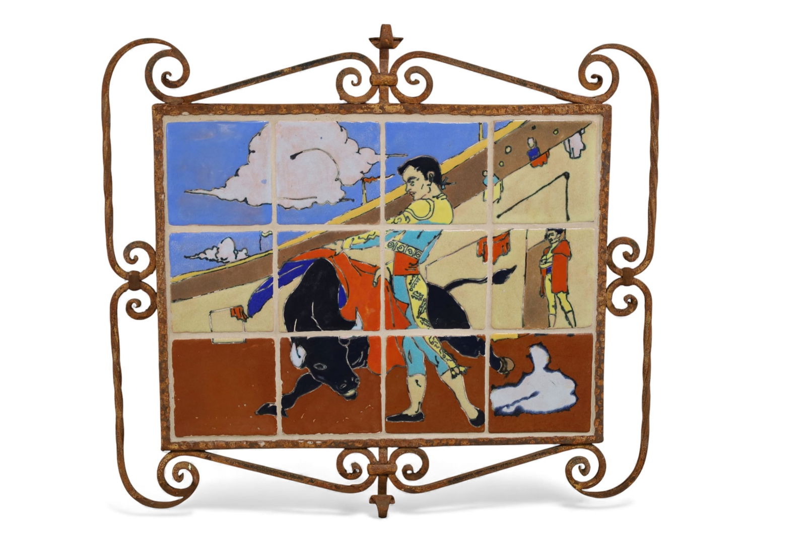 BULL FIGHTER TILE WALL PLAQUE