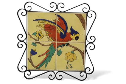 PARROT TILE WALL PLAQUE