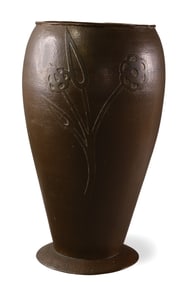 ARTS & CRAFTS COPPER FLOOR VASE