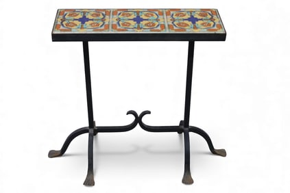 D & M TILE TOP SIDE TABLE