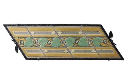 LARGE GRUEBY TILE WALL PLAQUE