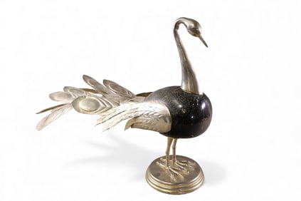 ANTONIO PAVIA PEACOCK SCULPTURE