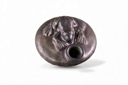 FRENCH POTTERY INKWELL