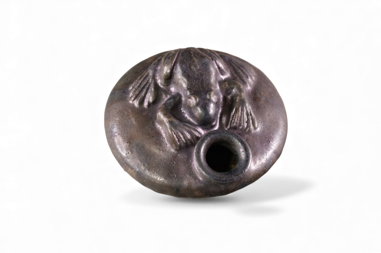 FRENCH POTTERY INKWELL (1 of 5)