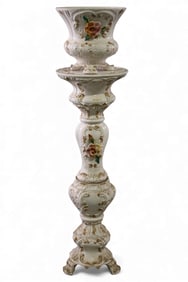 CAPODIMONTE JARDINIERE AND PEDESTAL