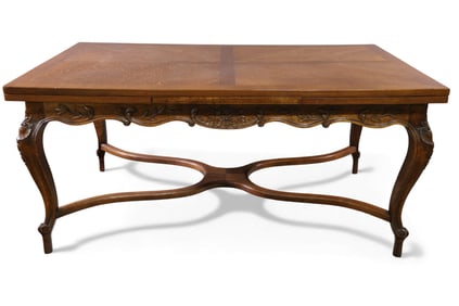 LARGE FRENCH OAK DINING TABLE