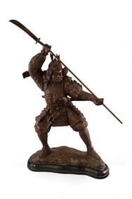 BRONZE SAMURAI SCULPTURE