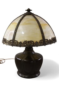 SLAG GLASS TABLE LAMP