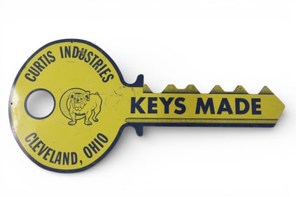 PAINTED METAL "KEY" SIGN
