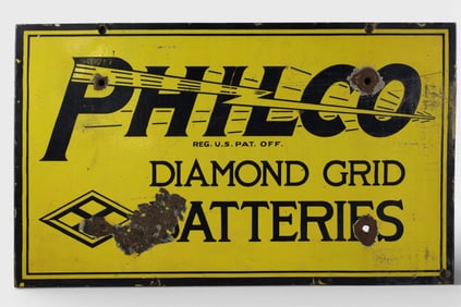 PHILCO BATTERIES PORCELAIN SIGN