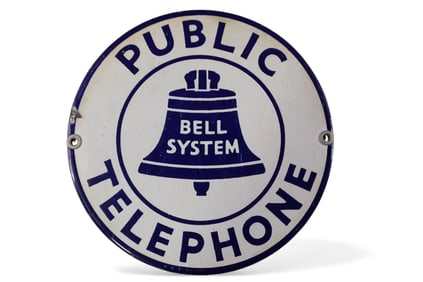 BELL TELEPHONE PORCELAIN SIGN