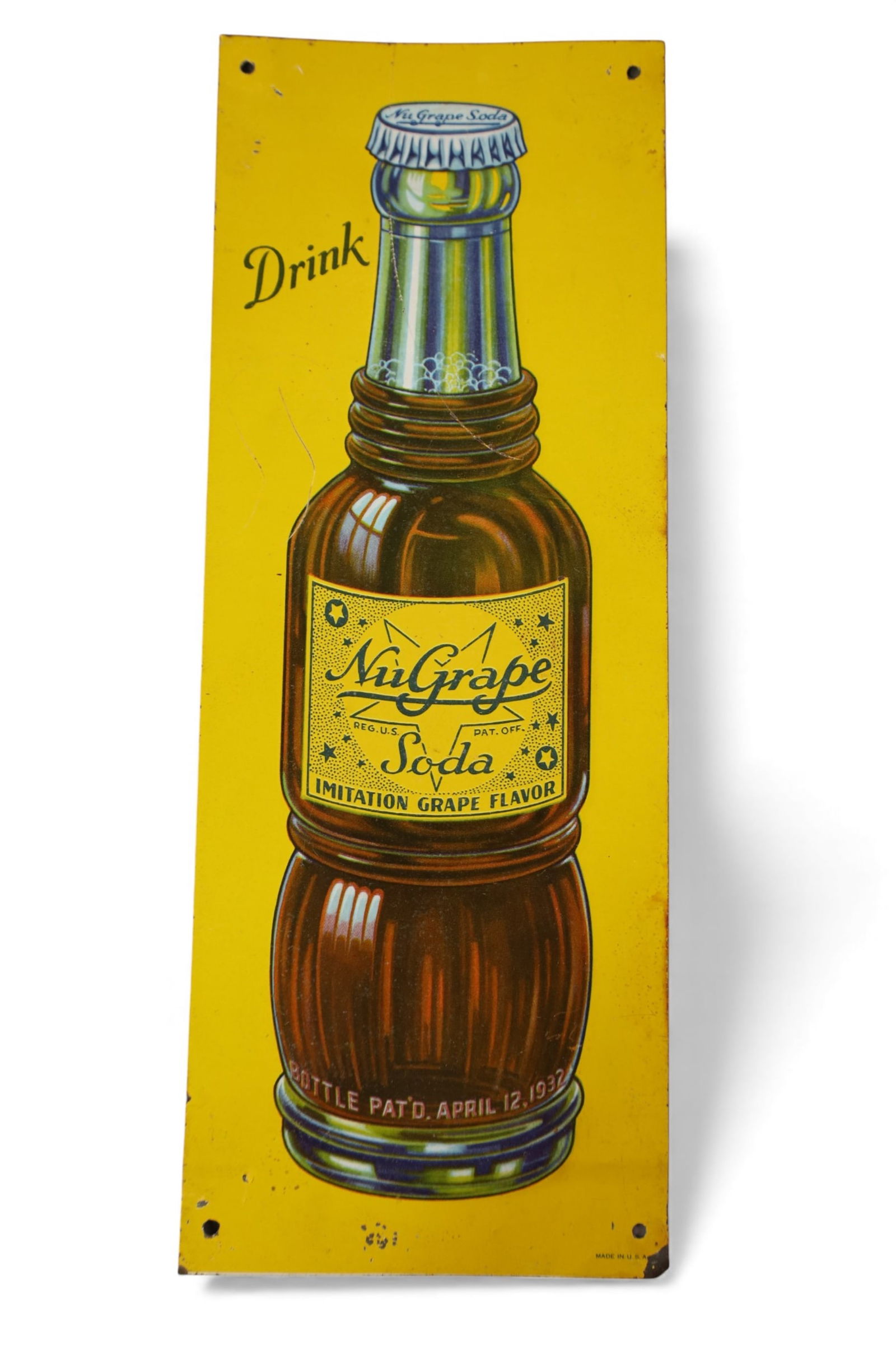 NUGRAPE SODA TIN SIGN (1 of 2)