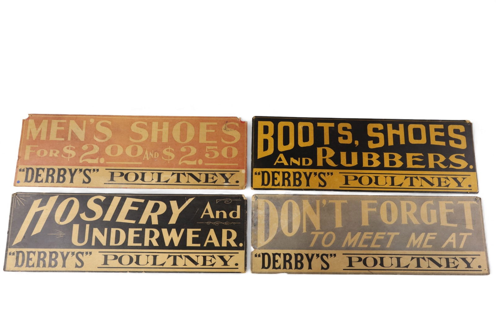 4 CARDSTOCK ADVERTISING SIGNS (1 of 2)