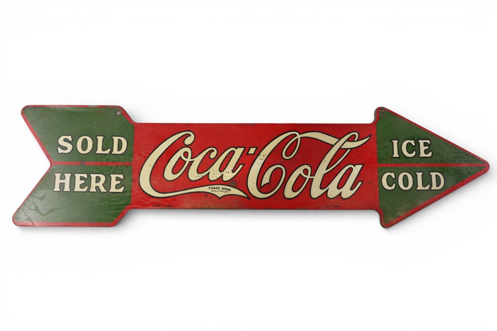 1930'S COCA COLA ARROW SIGN (1 of 5)