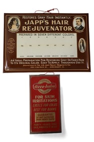 2 METAL OVER CARDBOARD SIGNS