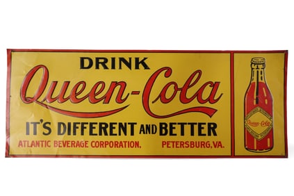 QUEEN COLA TIN SIGN
