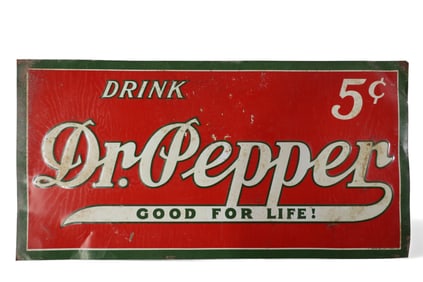 DR PEPPER TIN SIGN