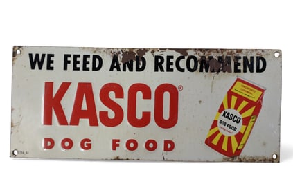 KASCO DOG FOOD TIN SIGN