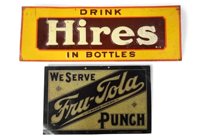 2 SMALL SODA SIGNS