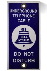 BELL TELEPHONE PORCELAIN SIGN