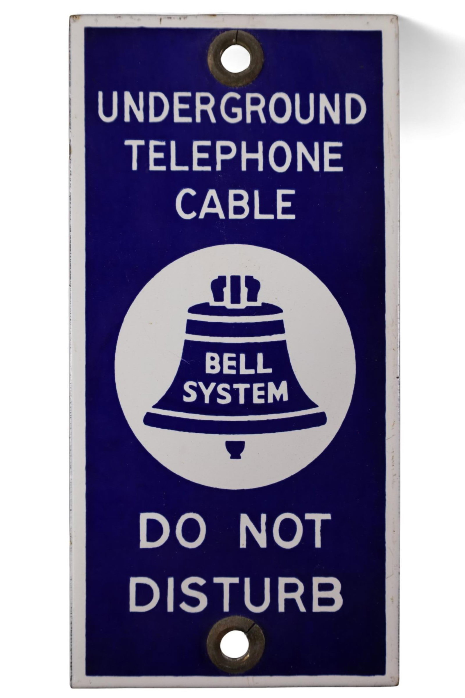 BELL TELEPHONE PORCELAIN SIGN (1 of 2)