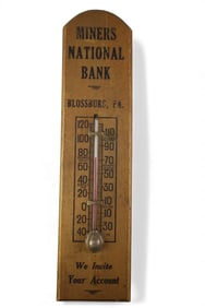 MINER'S NATIONAL BANK THERMOMETER