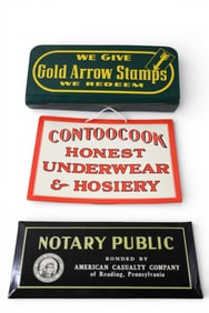3 SMALL ADVERTISING SIGNS