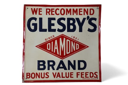 GLESBY'S BRAND FEED SIGN