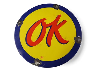 CHEVROLET OK PORCELAIN SIGN
