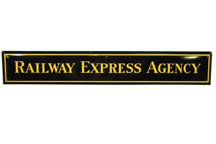 RAILWAY EXPRESS PORCELAIN SIGN
