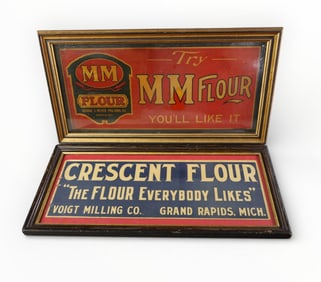 2 FRAMED FLOUR ADS