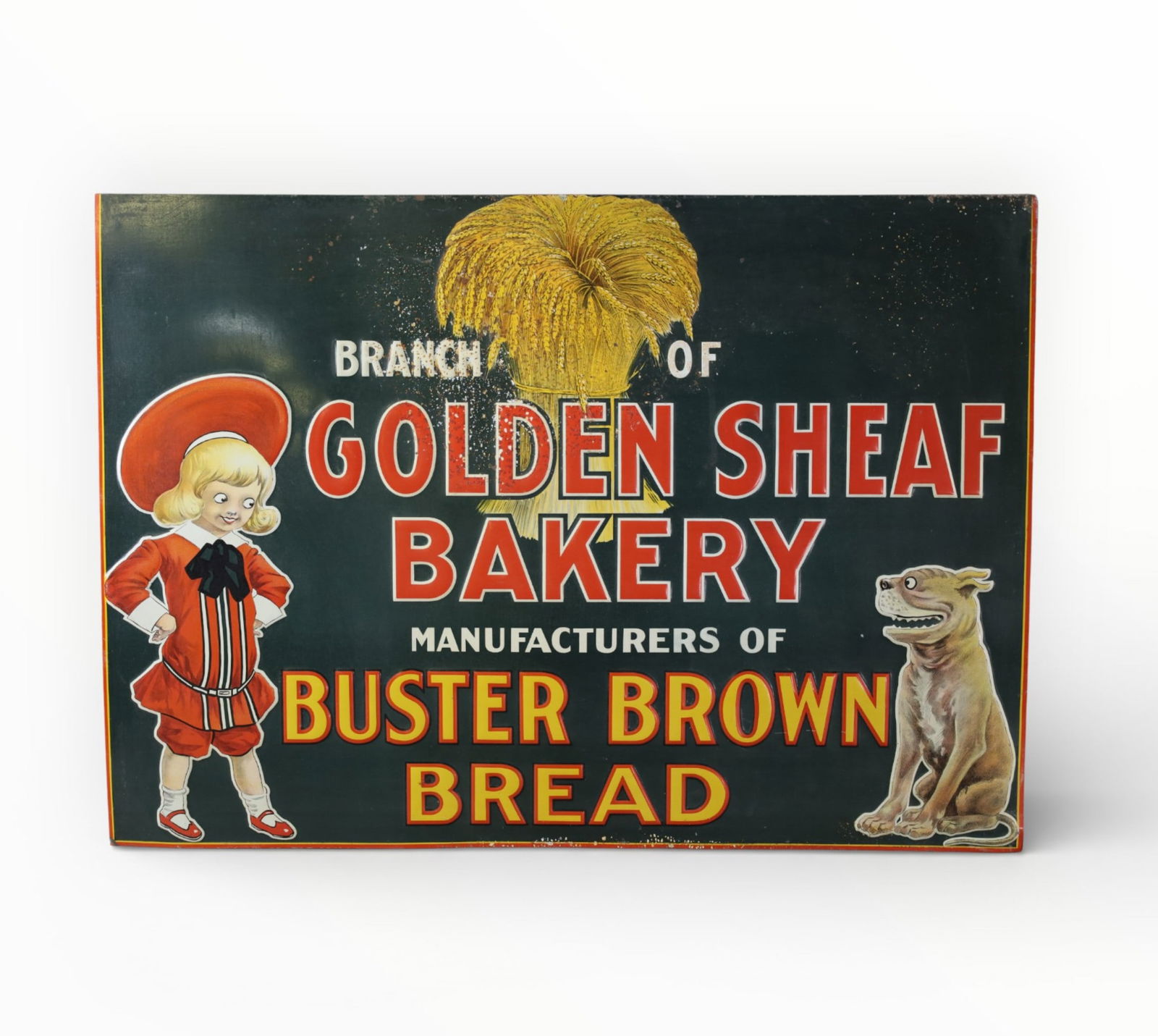 BUSTER BROWN BREAD TIN SIGN (1 of 2)