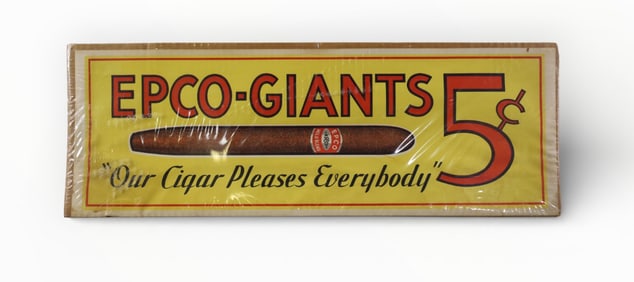 CARDBOARD CIGAR SIGN