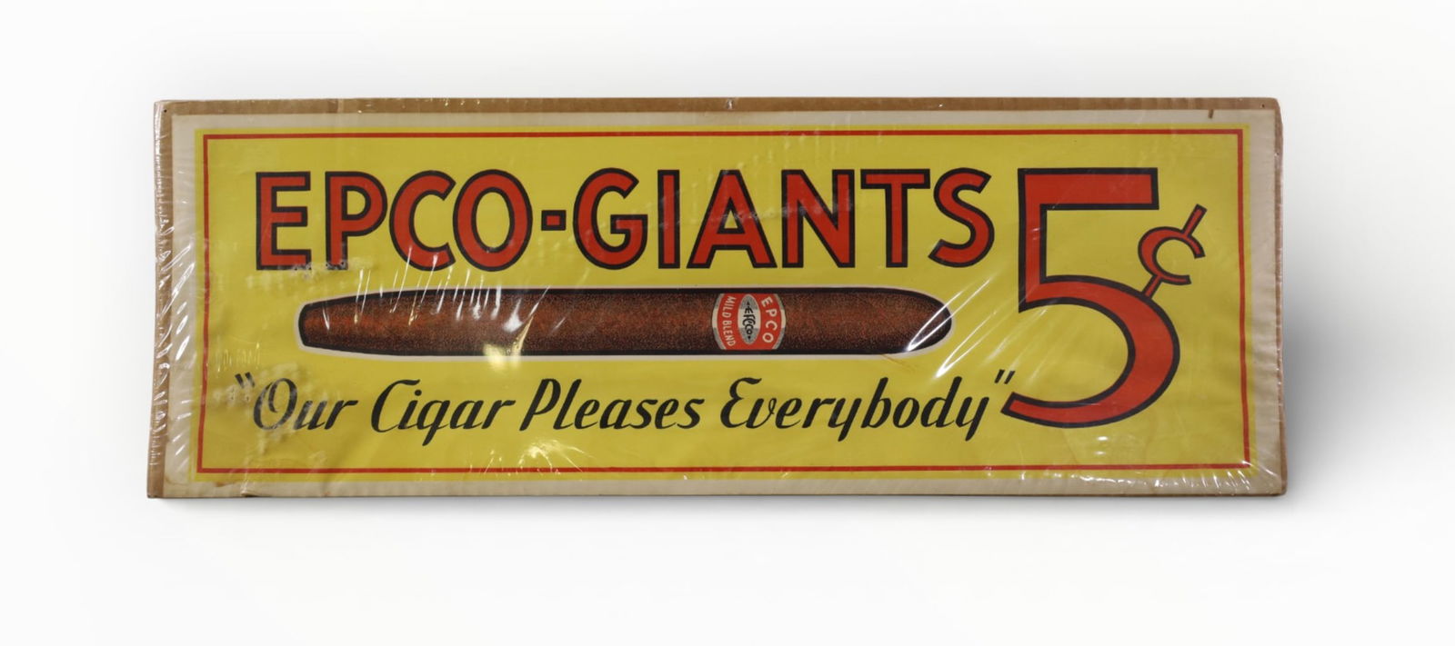 CARDBOARD CIGAR SIGN (1 of 2)