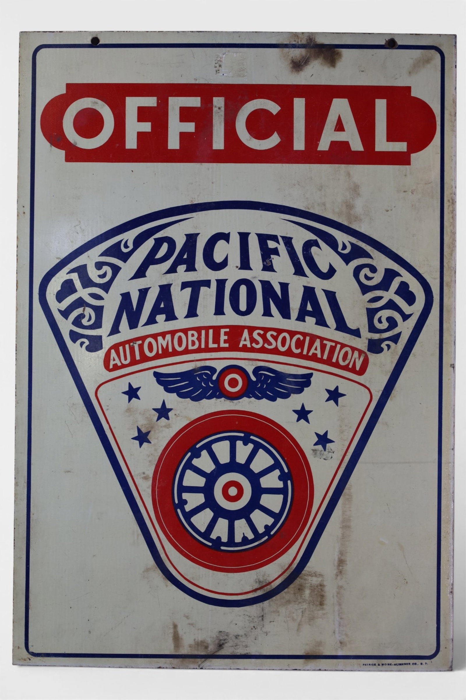 PACIFIC NATIONAL AUTOMOBILE ASSOC. SIGN (1 of 3)