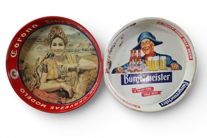 2 ADVERITISNG BEER TRAYS