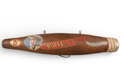 BUFFALO BILL CIGAR TRADE SIGN