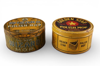 2 POLISH MOP TINS