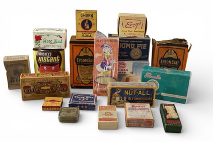 COLLECTION OF CARDBOARD AND METAL ADS