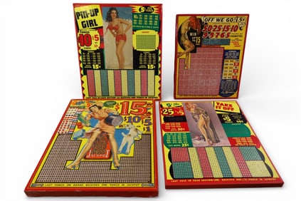 PIN UP GIRL PUNCH CARDS