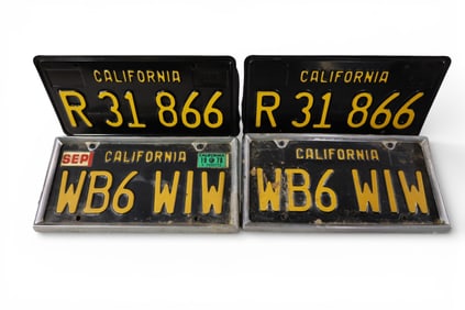 2 PAIRS OF CALIFORNIA LICENSE PLATES