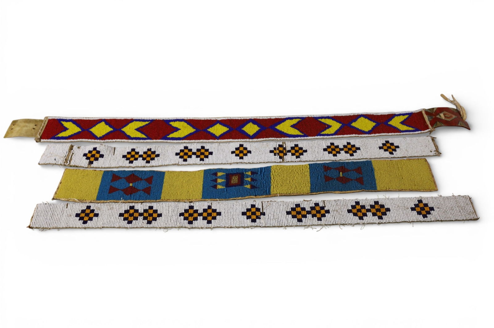 4 NATIVE AMERICAN BEADED BELTS (1 of 4)