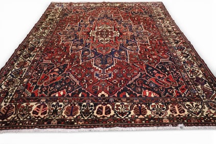 APPROX 12' 10" x 10' HANDMADE WOOL RUG