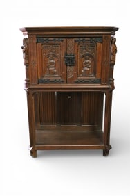 EUROPEAN FIGURAL HALL CABINET
