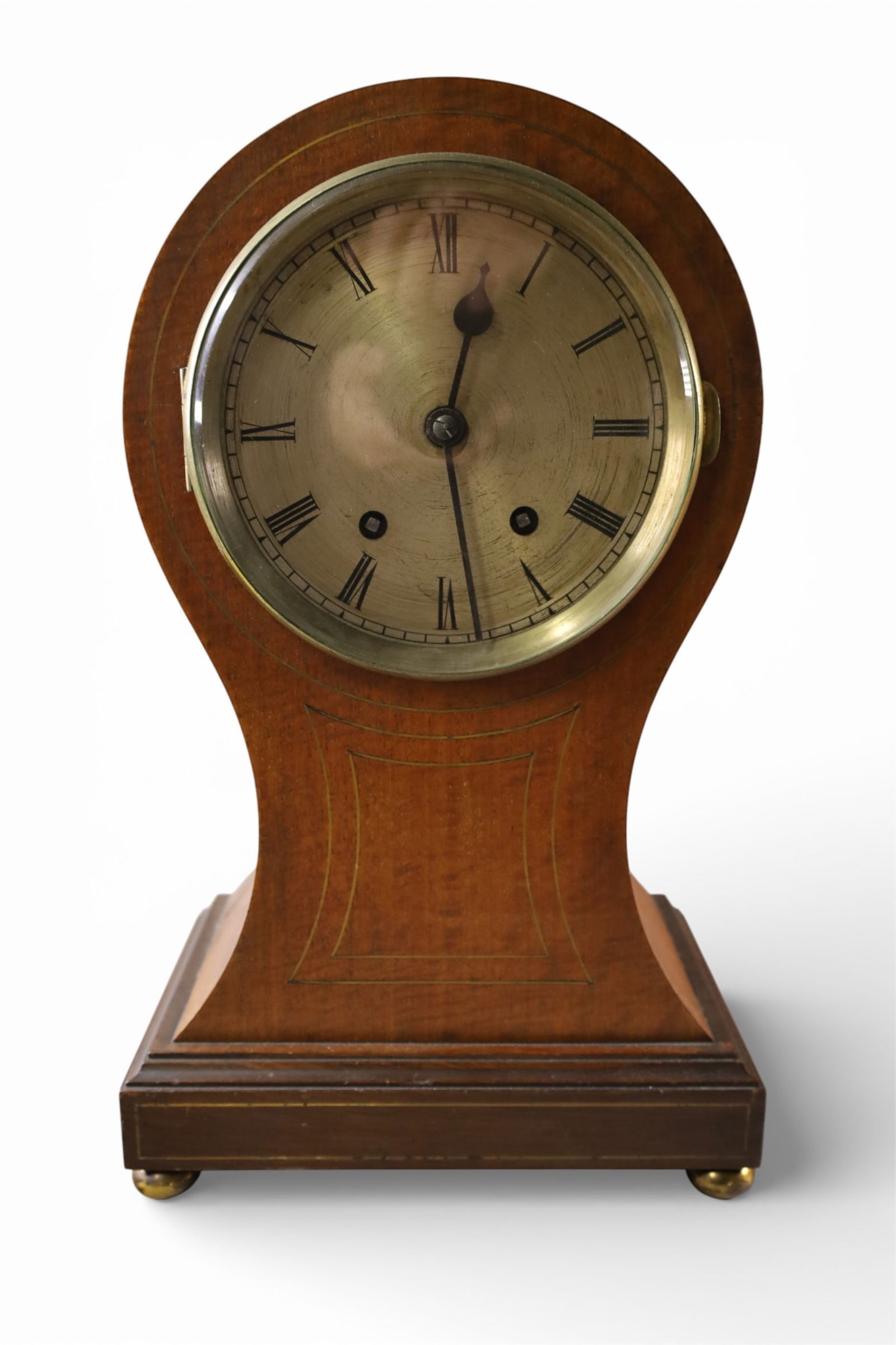 FRENCH MANTLE CLOCK: FRENCH MANTLE CLOCK, MARKED MARTIN, NO PENDULUM. INALID CASE, 17" H. ALL CLOCKS ARE SOLD AS IS WE DO NOT GUARANTEE WORKING ORDER.