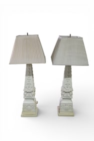 PAIR OF PORCELAIN TABLE LAMPS