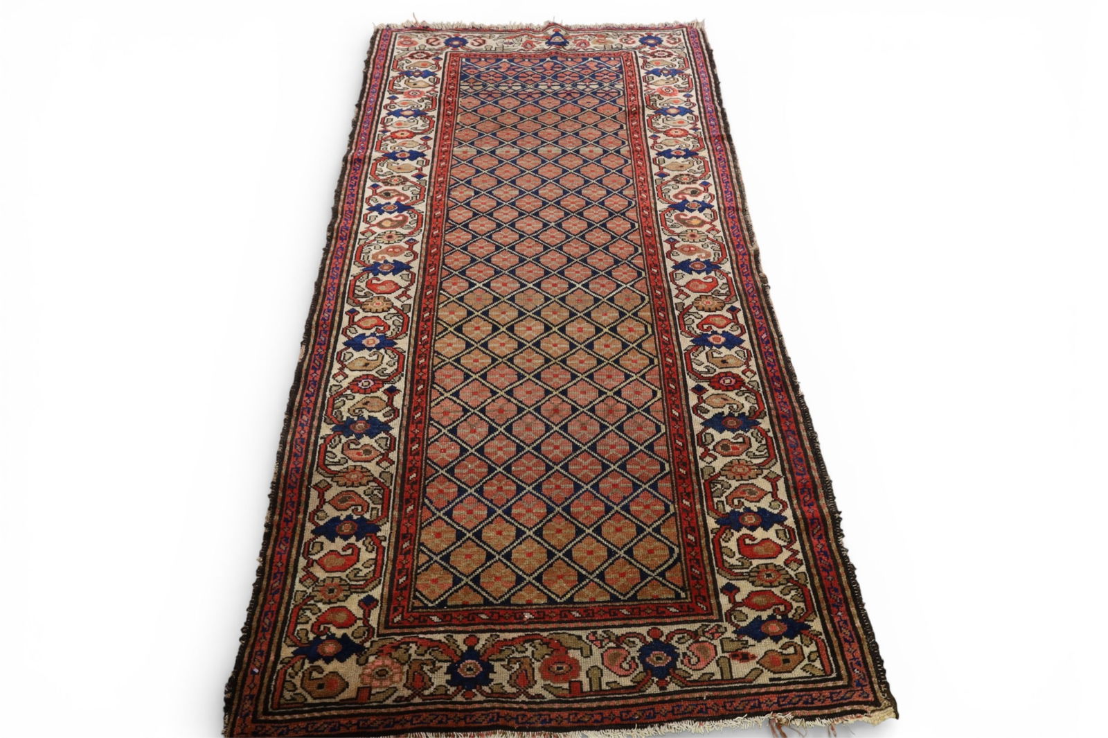 APPROX 6' 8" x 3' 4" HANDMADE WOOL RUG: HANDMADE WIDE RUNNER RUG.