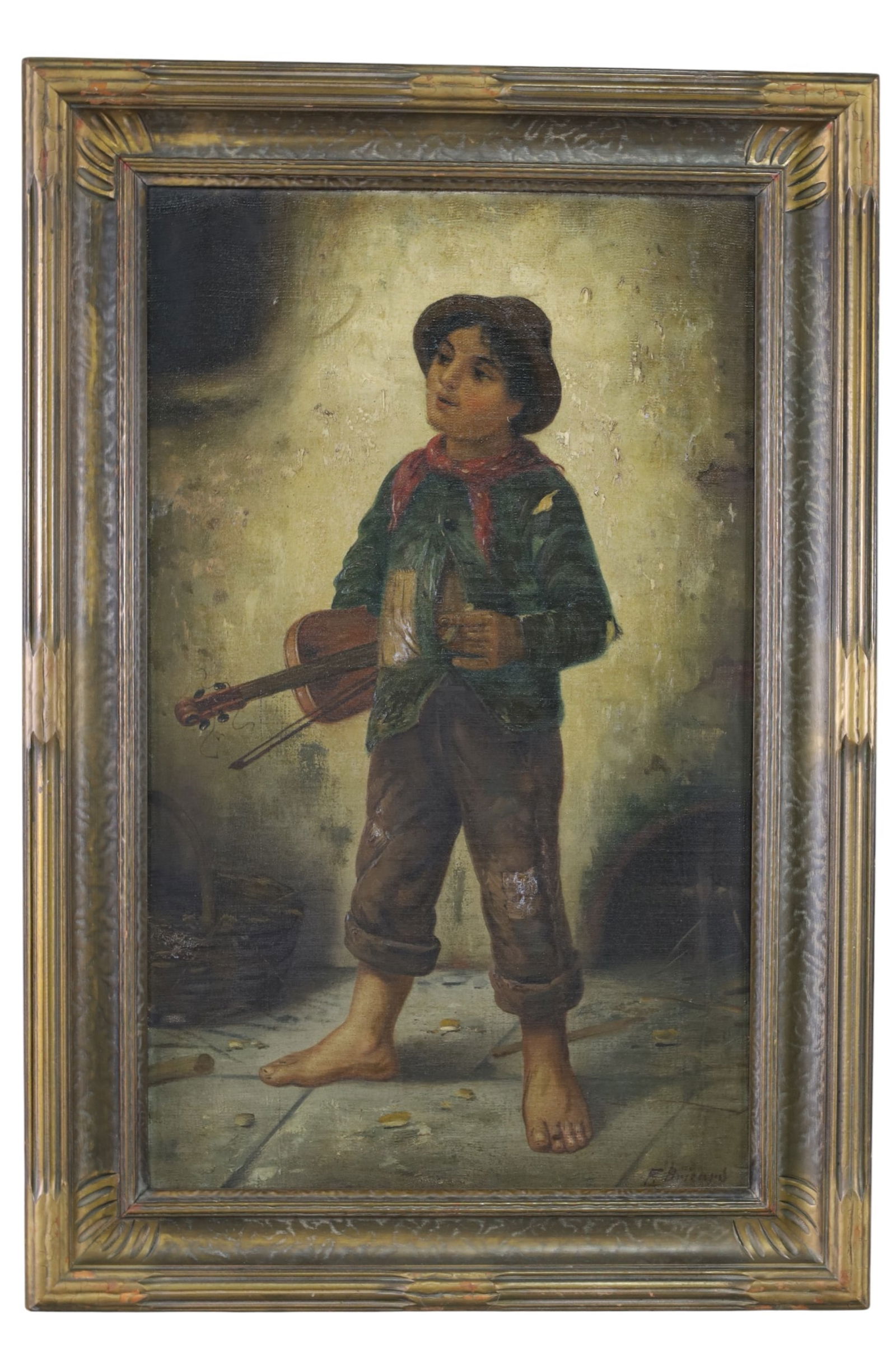 FRANCOIS BRICARD VIOLINIST OIL PAINTING (1 of 3)
