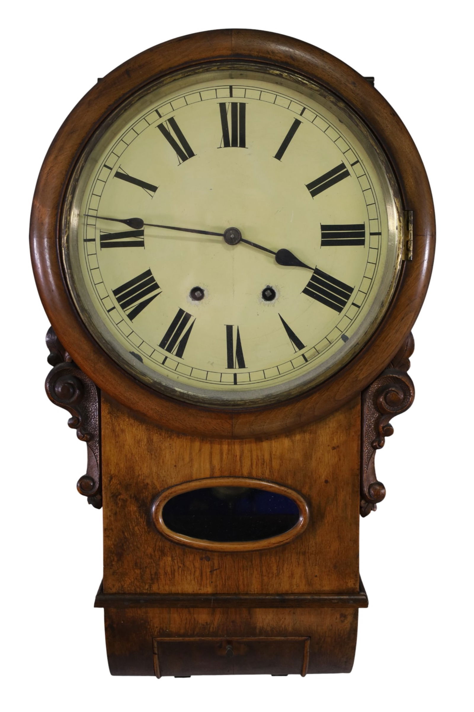 VICTORIAN DROP DIAL WALL CLOCK (1 of 2)